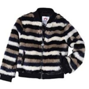 Appaman Kids Nikki Faux Fur Jacket Zip Close Front Pockets Size 2T Nwt